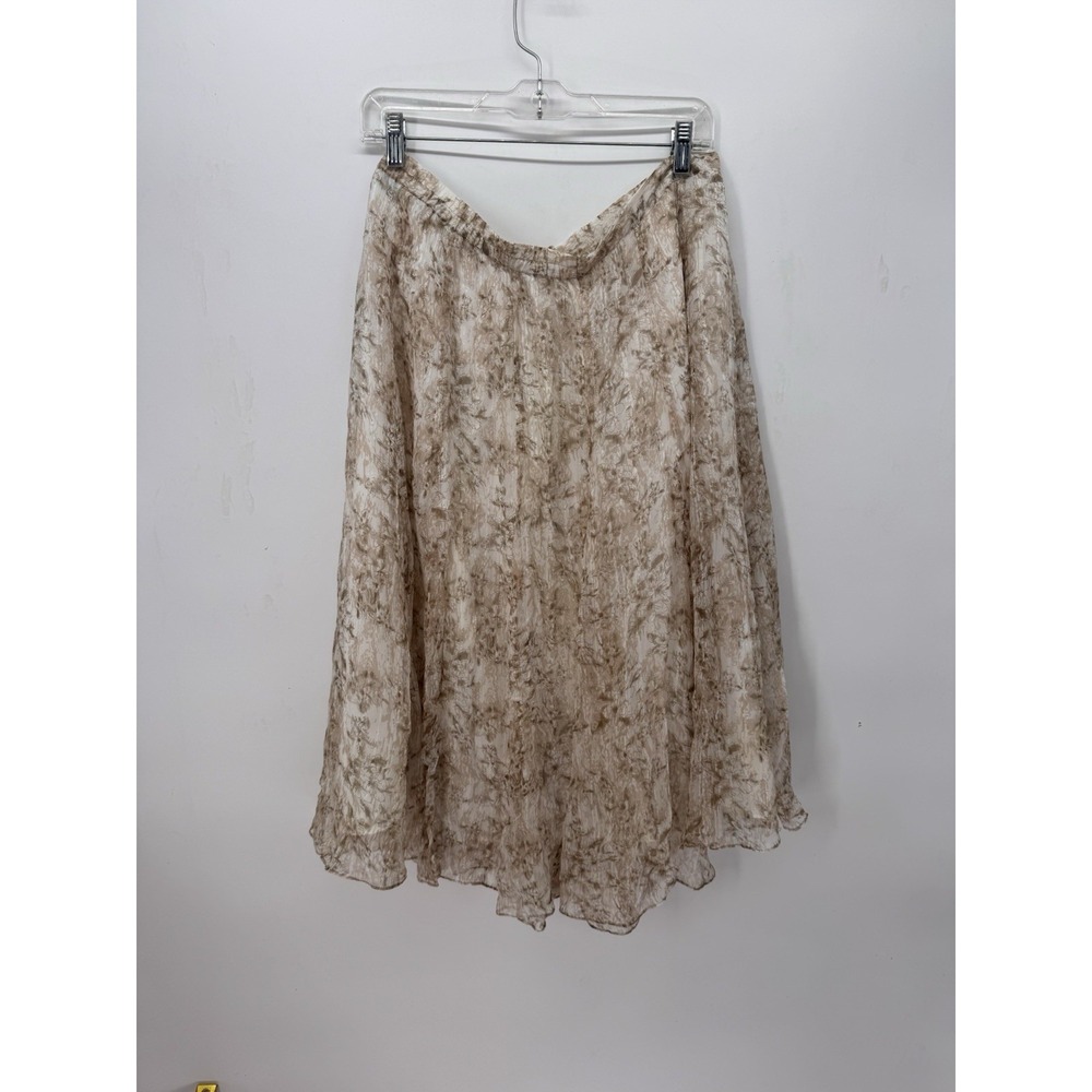 NWT Coldwater Creek Skirt Sz PL Floral Midi Flowy Fairy Peasant Cottagecore